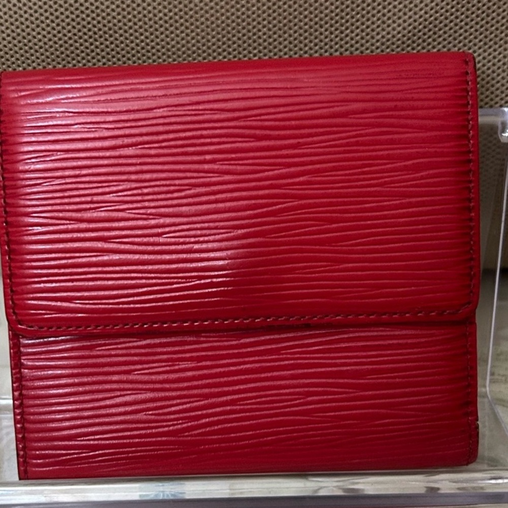 Louis Vuitton Red Epi Leather Wallet MI0941